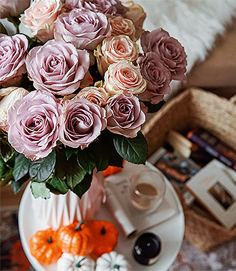 Tischdekoration mit Rosen Tischdekoration mit Rosen